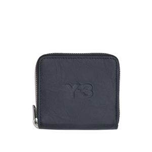 Y-3 Blue Zip-Around Leather Wallet for men