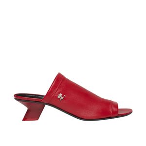 Courreges Red Leather Mules
