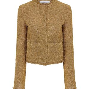 Rabanne Natural Glitter Button Up Cardigan