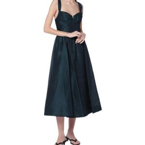Zimmermann Blue Draped Midi Dress