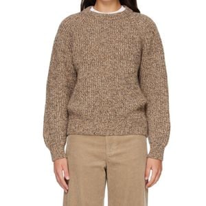 &Daughter Brown Rowan Ribbed Crew-Neck Sweater