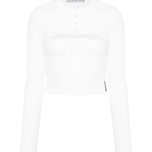Alexander Wang White Cropped Knit Top