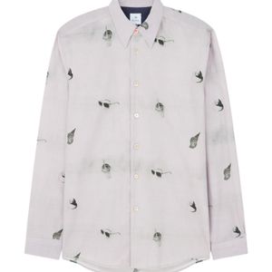 Paul Smith White Graphic-Print Long-Sleeve Shirt for men