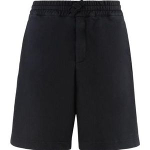 McQueen Black Logo Embroidered Drawstring Shorts for men