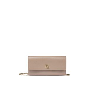 Fendi White Ff Continental Chained Wallet