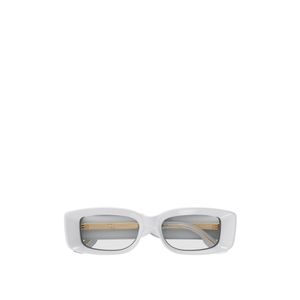 Gucci White Eyewear Rectangular-Frame Sunglases