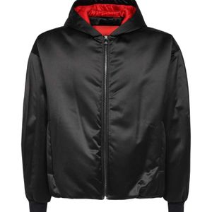 Ferrari Black Hooded Bomber Coat for men