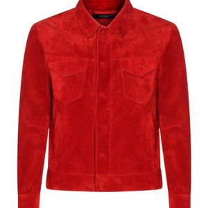 Tom Ford Red Snap Front Jacket for men