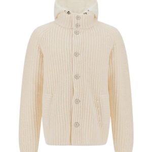 Herno White Wool Bomber Jacket for men