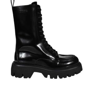 MSGM Black Round Toe Ankle Boots for men
