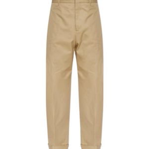DSquared² Natural Pleated-Cuff Casual Trousers for men