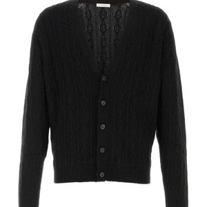 The Row Black Long-Sleeved Knitted Cardigan for men