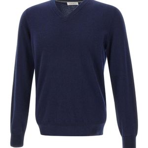Kangra Cashmere Blue Long-Sleeved Sweater for men
