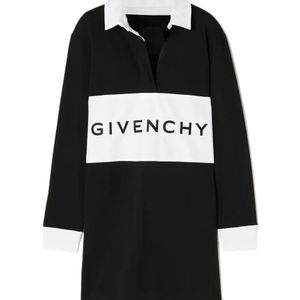 Givenchy Black Logo-Print Polo Dress