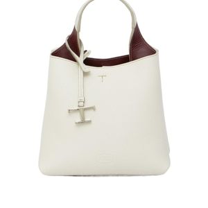 Tod's Natural Timeless Logo Plaque Tote Bag