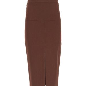 FEDERICA TOSI Brown Slit Skirt