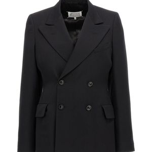 Maison Margiela Black Double-Breasted Blazer for men