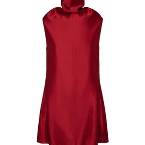 Khaite Red Daria Viscose Silk Mini Dress