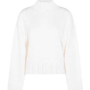 Fabiana Filippi White Turtleneck Knitted Jumper