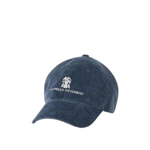 Brunello Cucinelli Blue Logo Hat for men