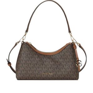 Michael Kors Grey Sammy Small Zipper Shoulder Bag