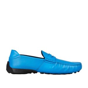 Tod's Blue Automobili Lamborghini Slip-On Leather Driving Shoes