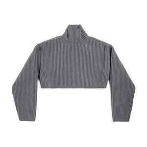 Balenciaga Grey Cropped Sweater for men