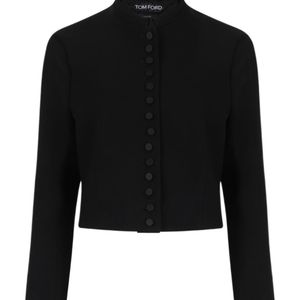 Tom Ford Black Grain De Poudre Jacket