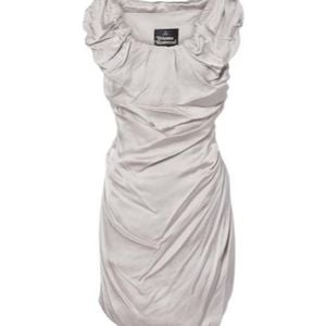 Vivienne Westwood Grey Ginnie Amber Draped Minidress