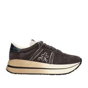 Premiata Black Round-Toe Sneakers