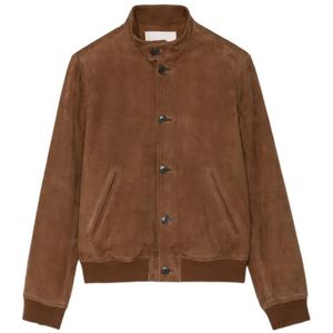 Zadig & Voltaire Brown Lonni Button Suede Jacket for men