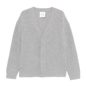 Nanushka Grey Wool-Cashmere Cardigan