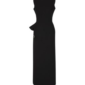 Maticevski Black Mannerism Side-Slit Dress