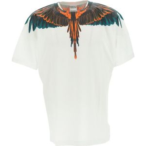 Marcelo Burlon White County Of Milan Wings Printed Crewneck T-Shirt for men