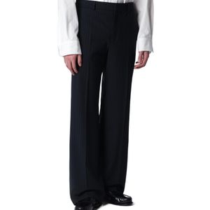 Séfr Black Casual Pants With Belt Loops for men