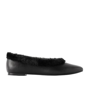 Staud Black Round-Toe Ballet Flats