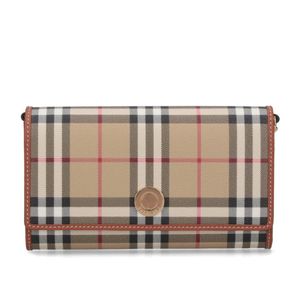Burberry Brown Checked Chain-Linked Shoulder Bag