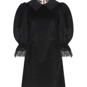 Dolce & Gabbana Black Solidcolor Corduroy Dress