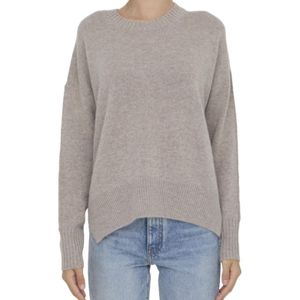 Allude Grey Crewneck Knitted Sweater