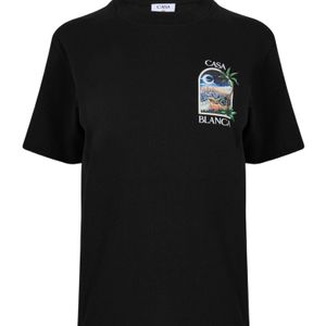 Casablanca Black Crew-Neck Short-Sleeve T-Shirt