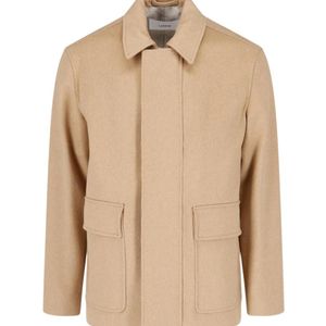 Lardini Natural Hidden-Placket Short Coat for men