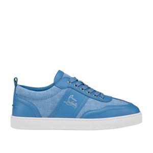 Christian Louboutin Blue Logo Panel Low-Top Sneakers for men