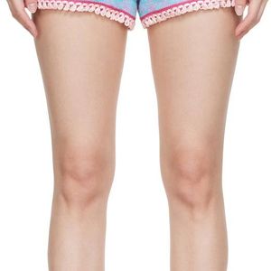 Moschino Blue ハウンドトゥース タッセル トリム ショーツ