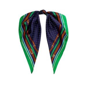 Ralph Lauren Blue Polka-Dot Scarf