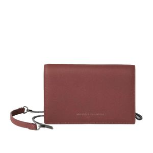Brunello Cucinelli Red Leather Chain Wallet