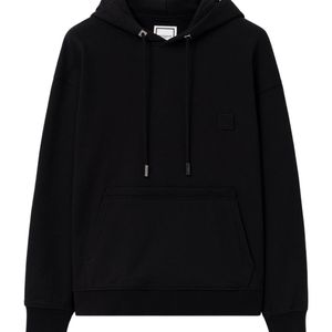 Wooyoungmi Black Floral Motif Hoodie for men