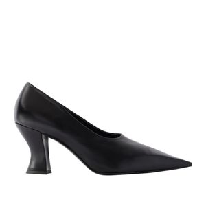 Khaite Black Leather Pumps