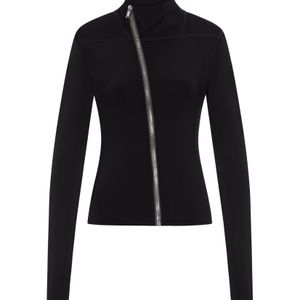 Rick Owens Blue High-Neck Zipped Jacket