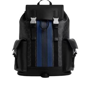 COACH Blue Striped Pattern Backpack for men