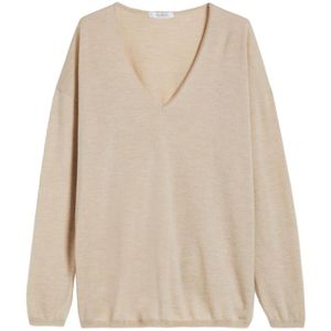 Max Mara Natural Freccia V-Neck Long-Sleeved Jumper